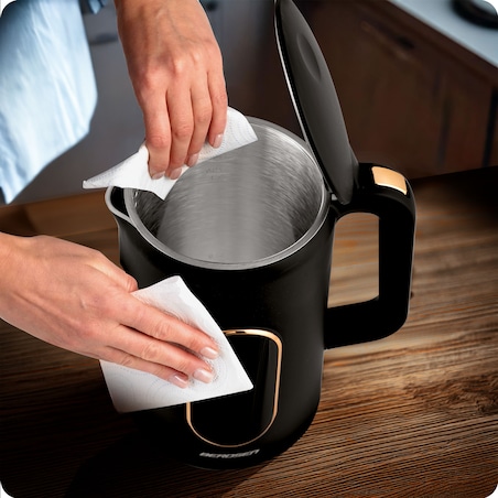 Czajnik elektryczny Berdsen 1,7l panel dotykowy regulacja temperatury 2200W czarno-złoty