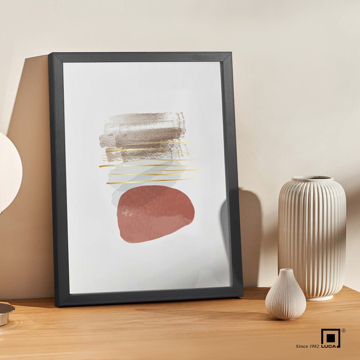 Czarna ramka na zdjęcia 21x30 cm A4 rama MDF z plexi klasyczna ramka zawieszka stopka