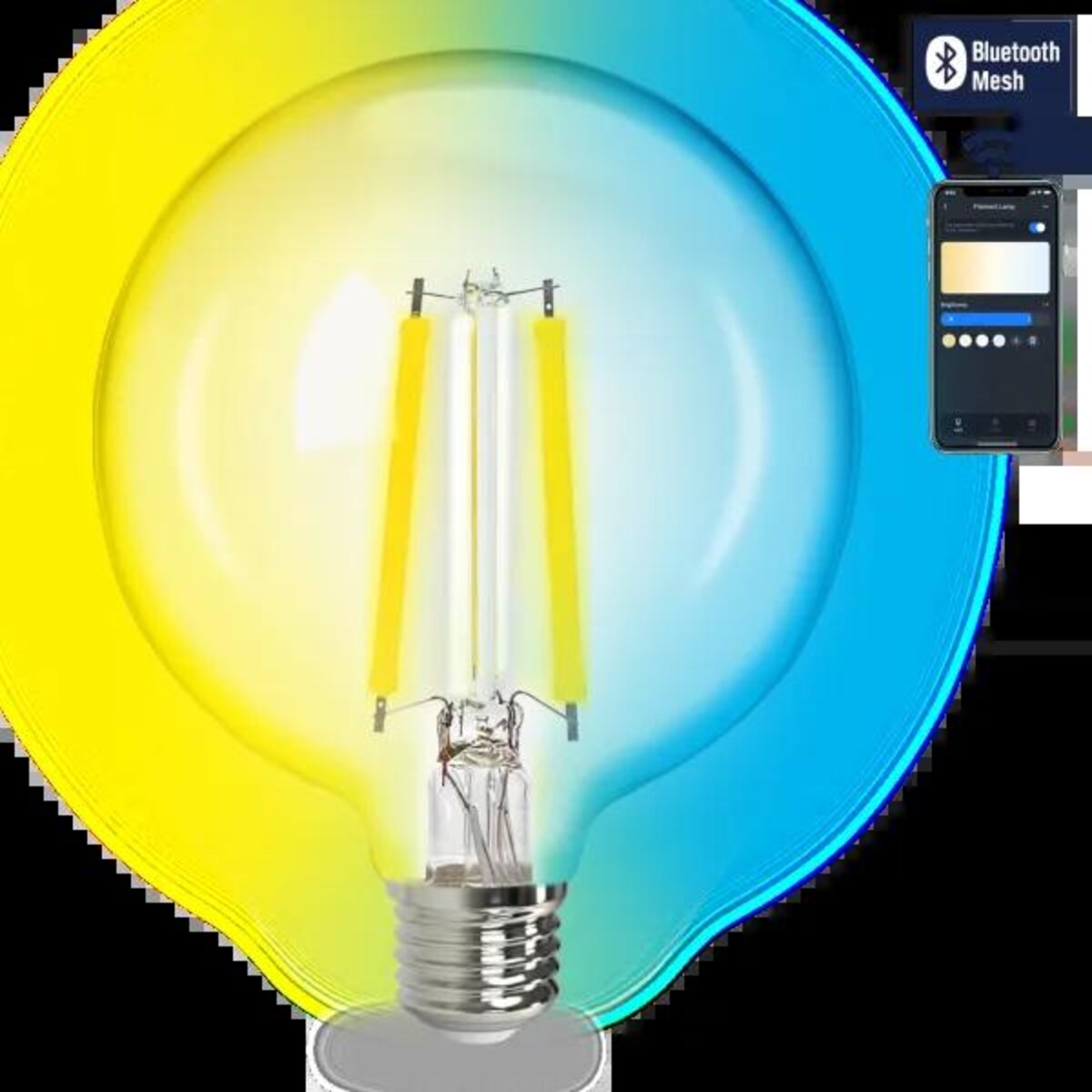 inteligentna żarówka bluetooth mesh g125 6w cct