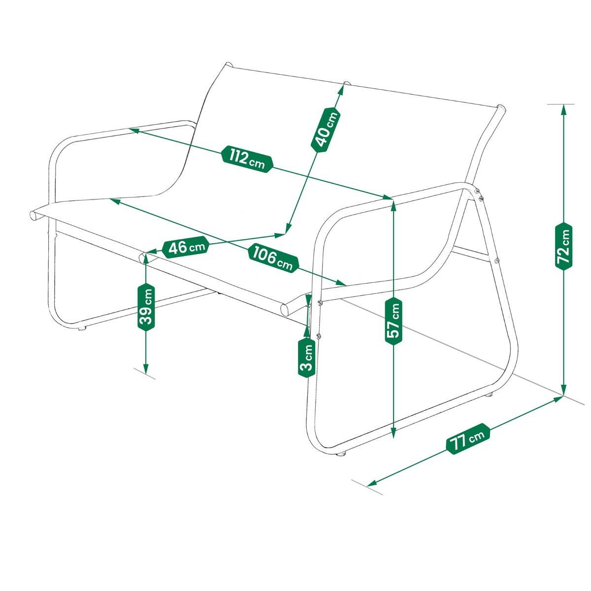 Zestaw Meble Ogrodowe Na Taras Do Ogrodu Komplet Stół 2 X Fotel Sofa Czarny