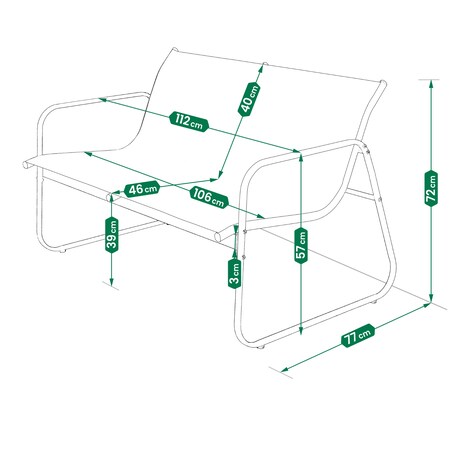 Zestaw Meble Ogrodowe Na Taras Do Ogrodu Komplet Stół 2 X Fotel Sofa Czarny