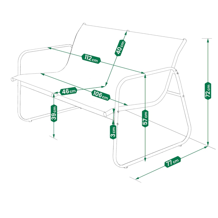 Zestaw Meble Ogrodowe Na Taras Do Ogrodu Komplet Stół 2 X Fotel Sofa Czarny