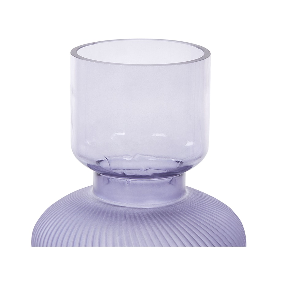 Wazon na kwiaty szklany 24 cm fioletowy RODIA