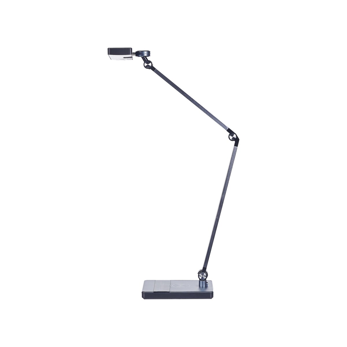Lampa biurkowa LED LACERTA Z ładowarką indukcyjną Metal Czarny