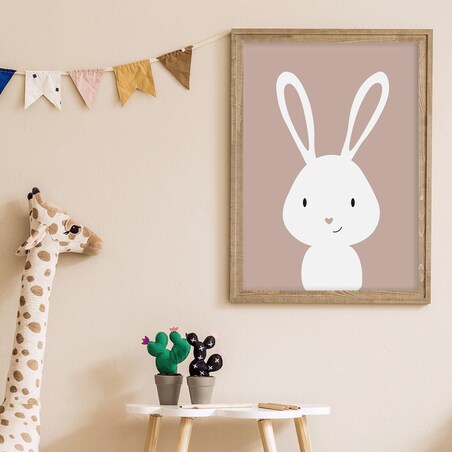 Plakat dla dzieci Królik boho 40x50