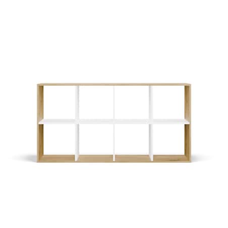 Regał Malax 2X4 Dąb Artisan Biel