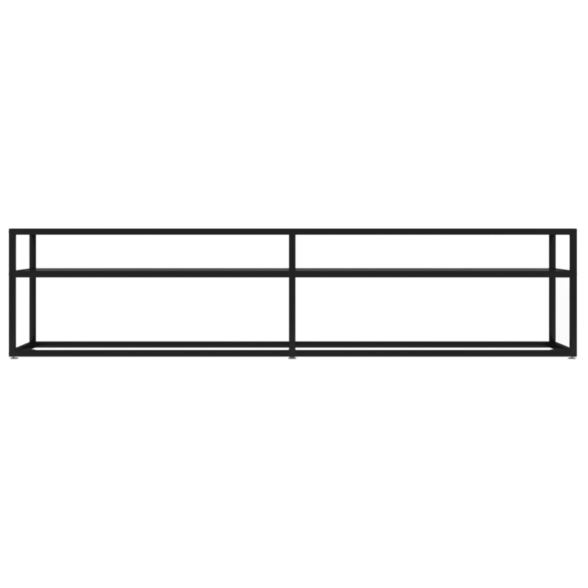 vidaXL Szafka pod TV, czarna, 180x40x40,5 cm, szkło hartowane