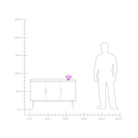 Neon LED usta różowy FLORA