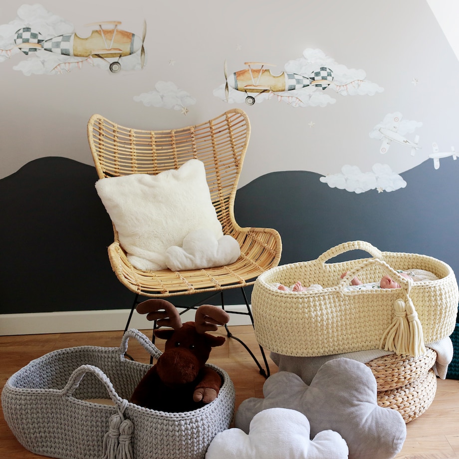 Kosz Mojżesza Happy Moses - Jasnoszary