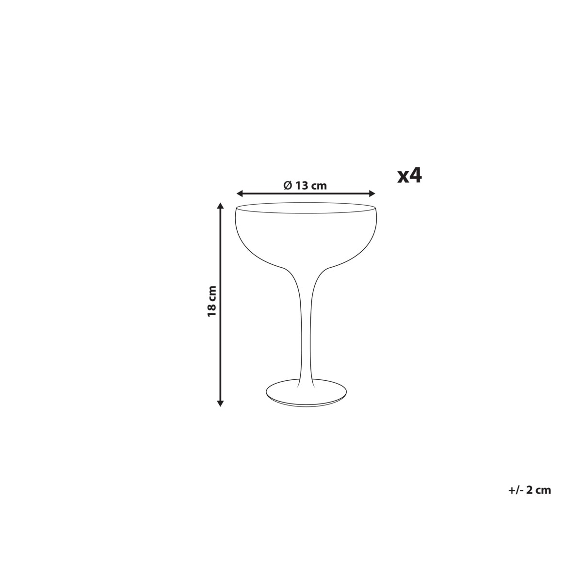 Pucharki do szampana TOPAZ