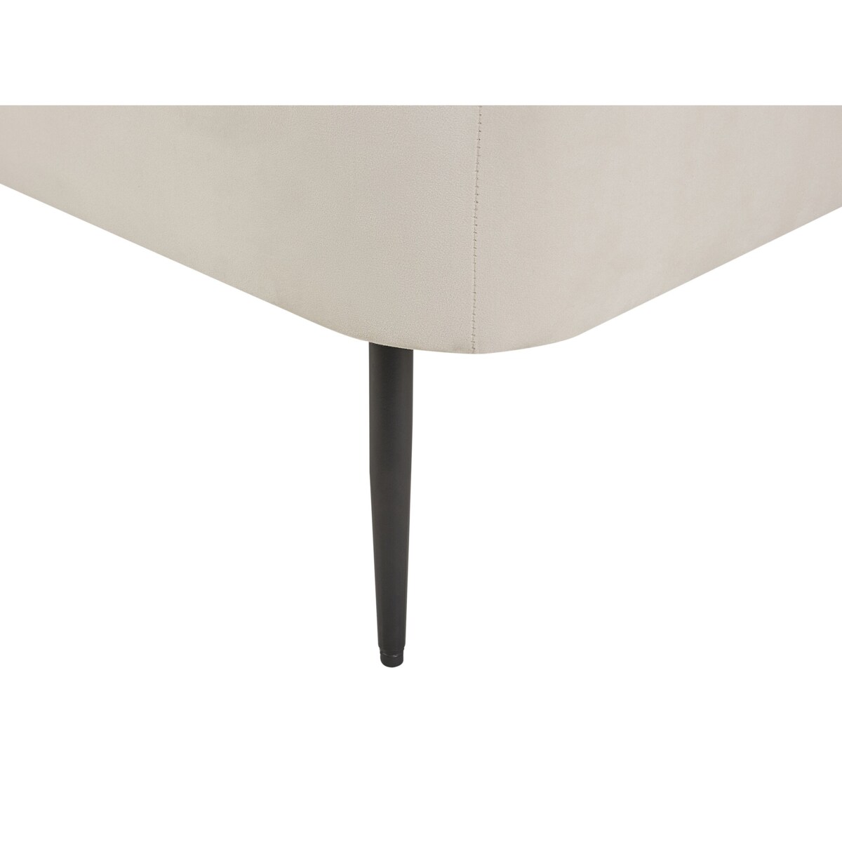 Szezlong welurowy prawostronny biały ARCEY