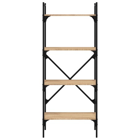 vidaXL 4-poziomowy regał na książki, dąb sonoma, 56x31,5x138,5 cm