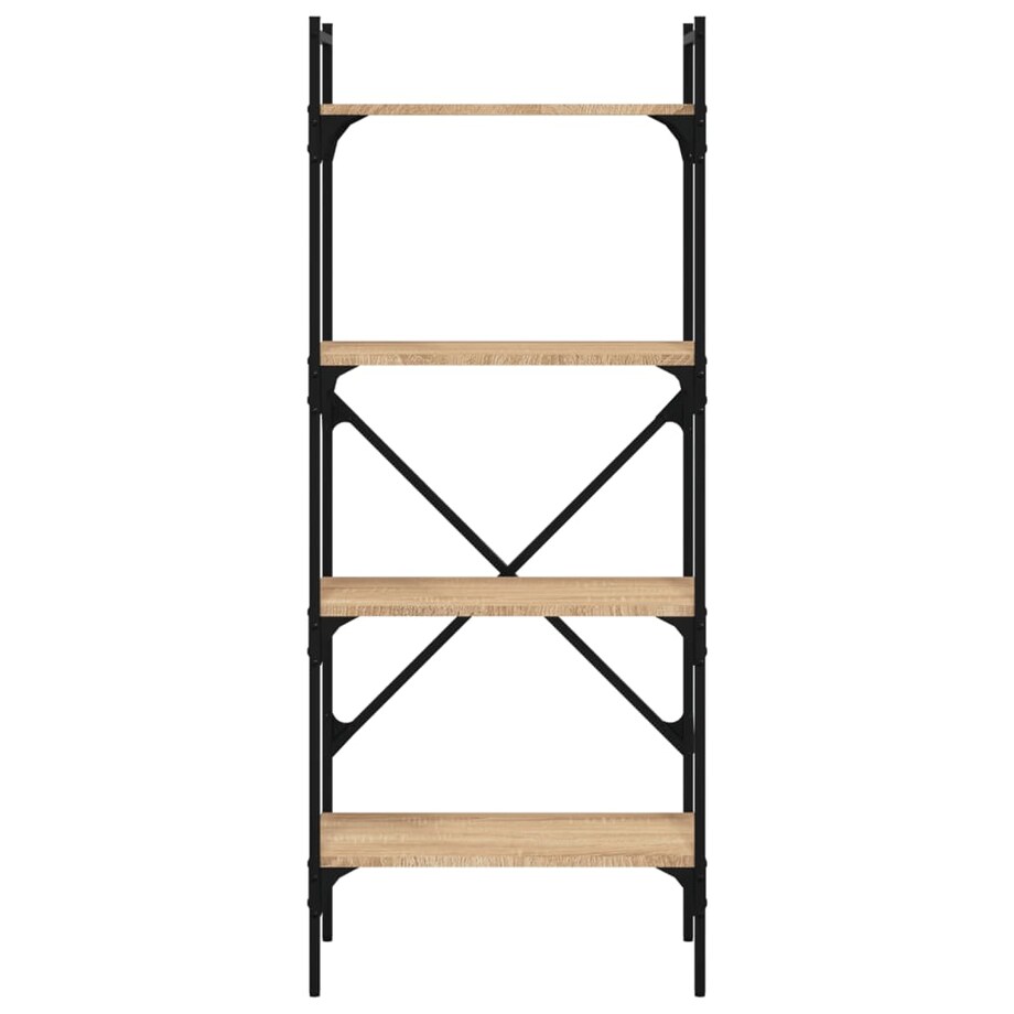 vidaXL 4-poziomowy regał na książki, dąb sonoma, 56x31,5x138,5 cm