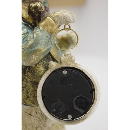 Dekoracja - królik 33x10x10,5 cm CONIGLIO w meloniku, z zegarkiem