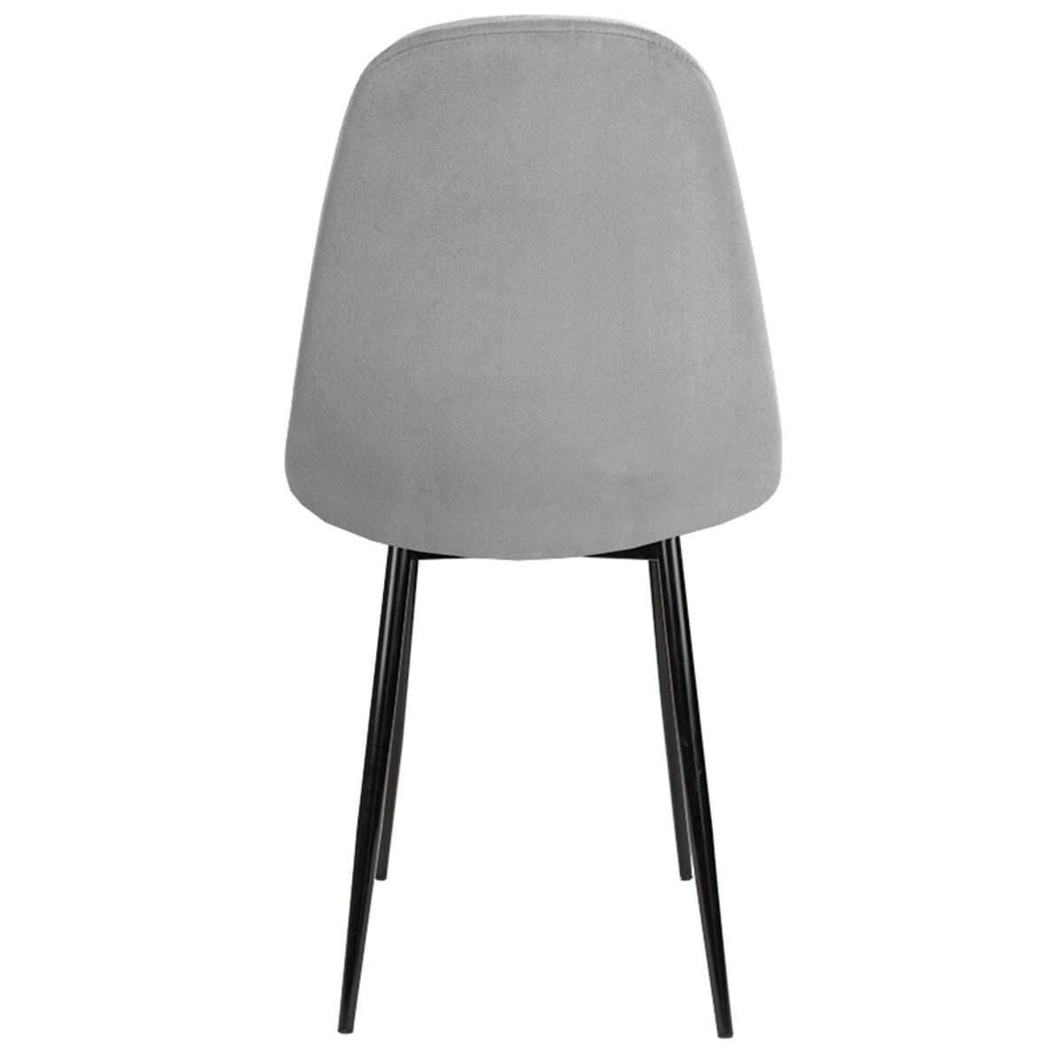 Krzesło tapicerowane welurowe szare nowoczesne loftowe