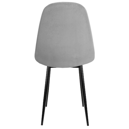 Krzesło tapicerowane welurowe szare nowoczesne loftowe