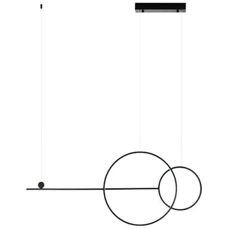 Wisząca lampa Rage MSE010100274 pierścienie LED 28W czarne