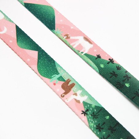 Smycz przepinana z amortyzatorem dla psa lub kota "Więcej niż jedno zwierzę" - Szerokość taśmy: 25mm, Rozmiar: L oraz Rodzaj: Mały karabinek