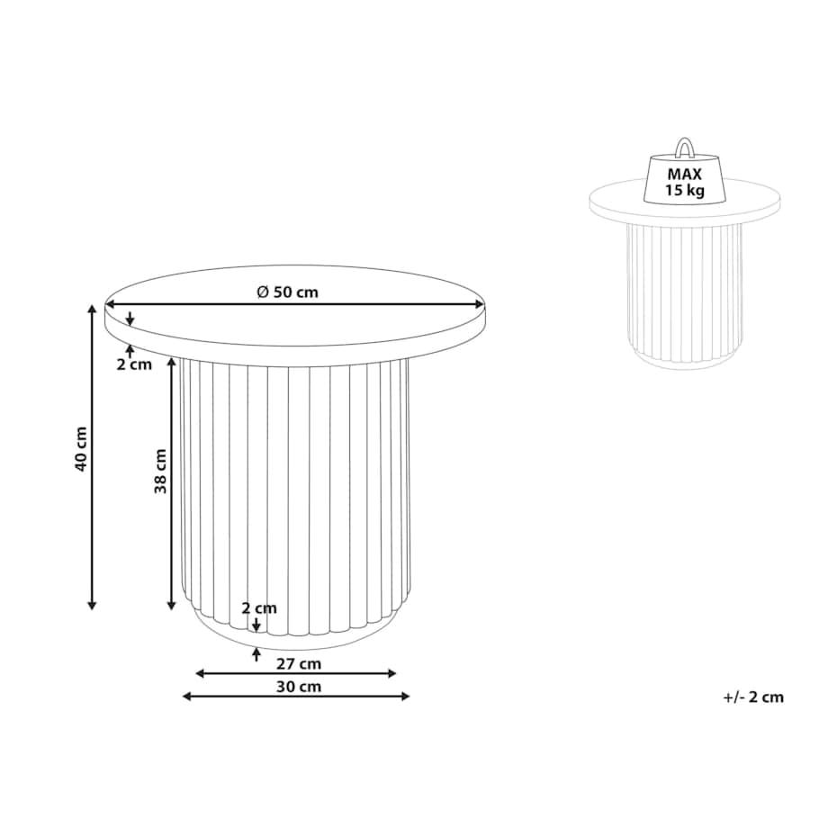 Stolik kawowy Drewno mango Czarny LEMONT