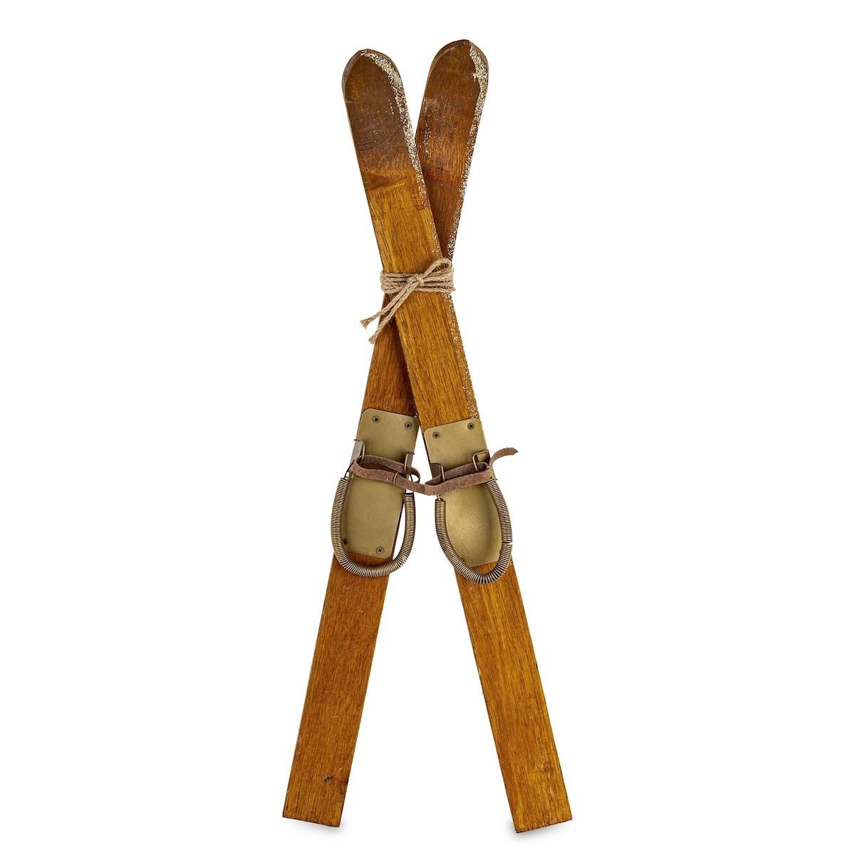 Dekoracja - narty drewniane 60x22x7 cm SKI-3 jasnobrązowe