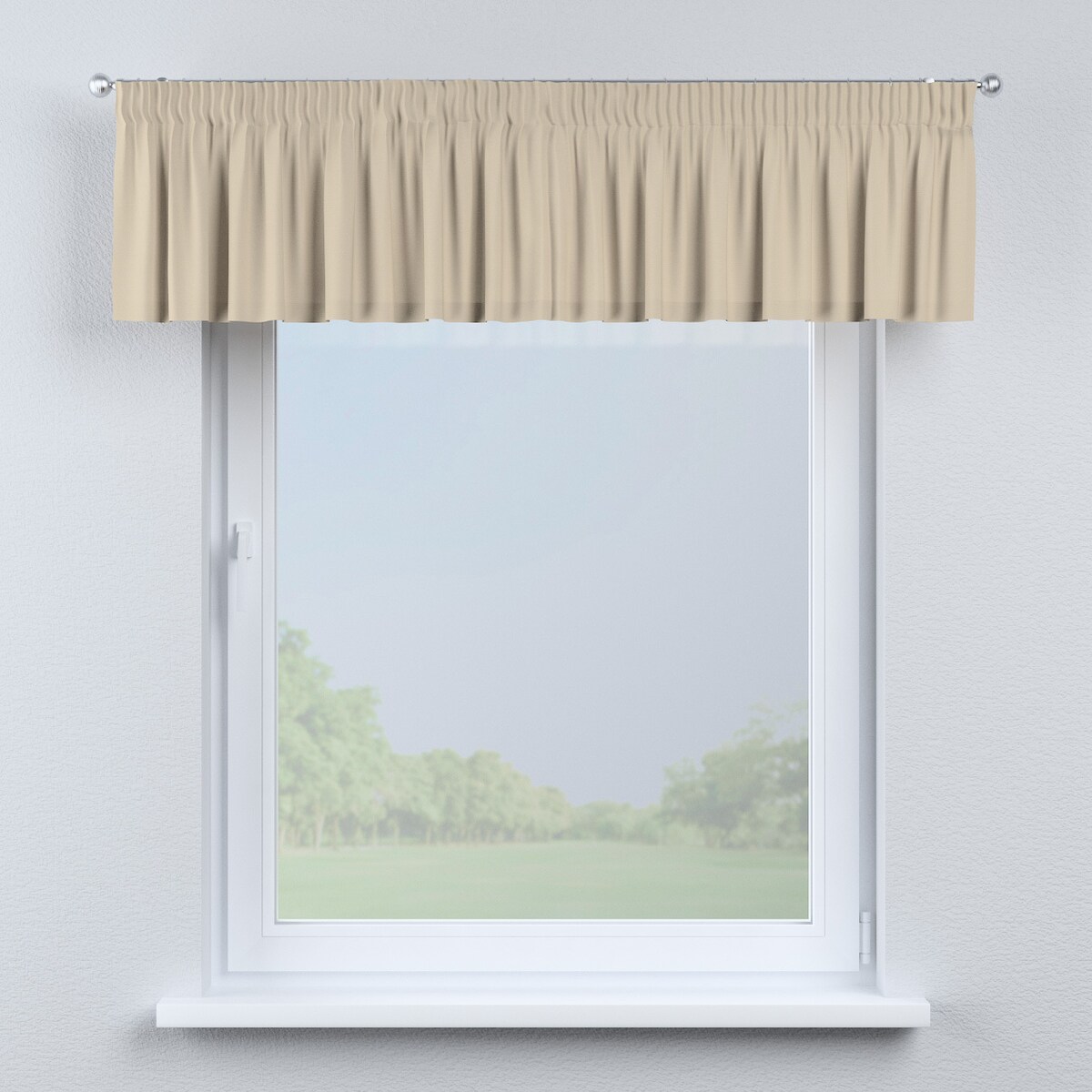 Lambrekin na taśmie marszczącej 390x40 caffe latte (beżowy)