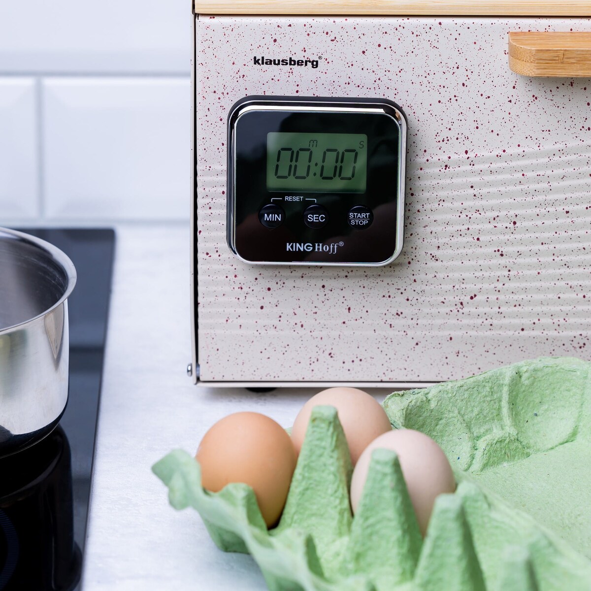 Minutnik kuchenny elektroniczny na magnes KINGHOFF