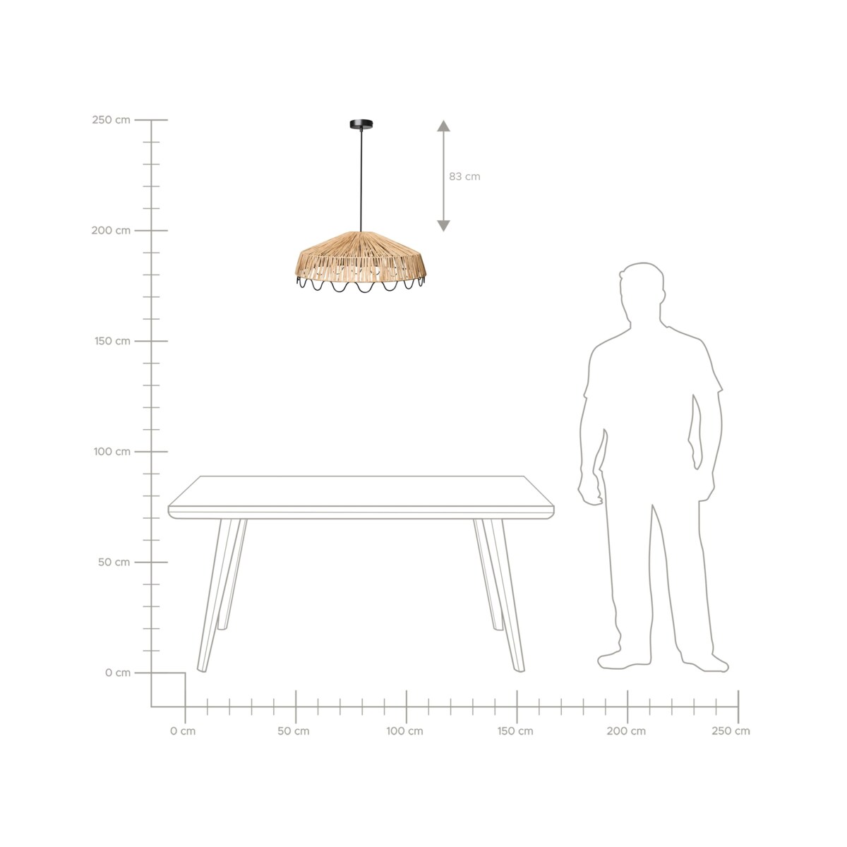 Lampa wisząca ARENAL Plecionka Naturalny