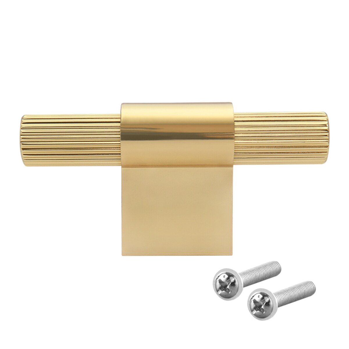 Gałka do mebli złota uchwyt meblowy podłużny połysk 68 mm