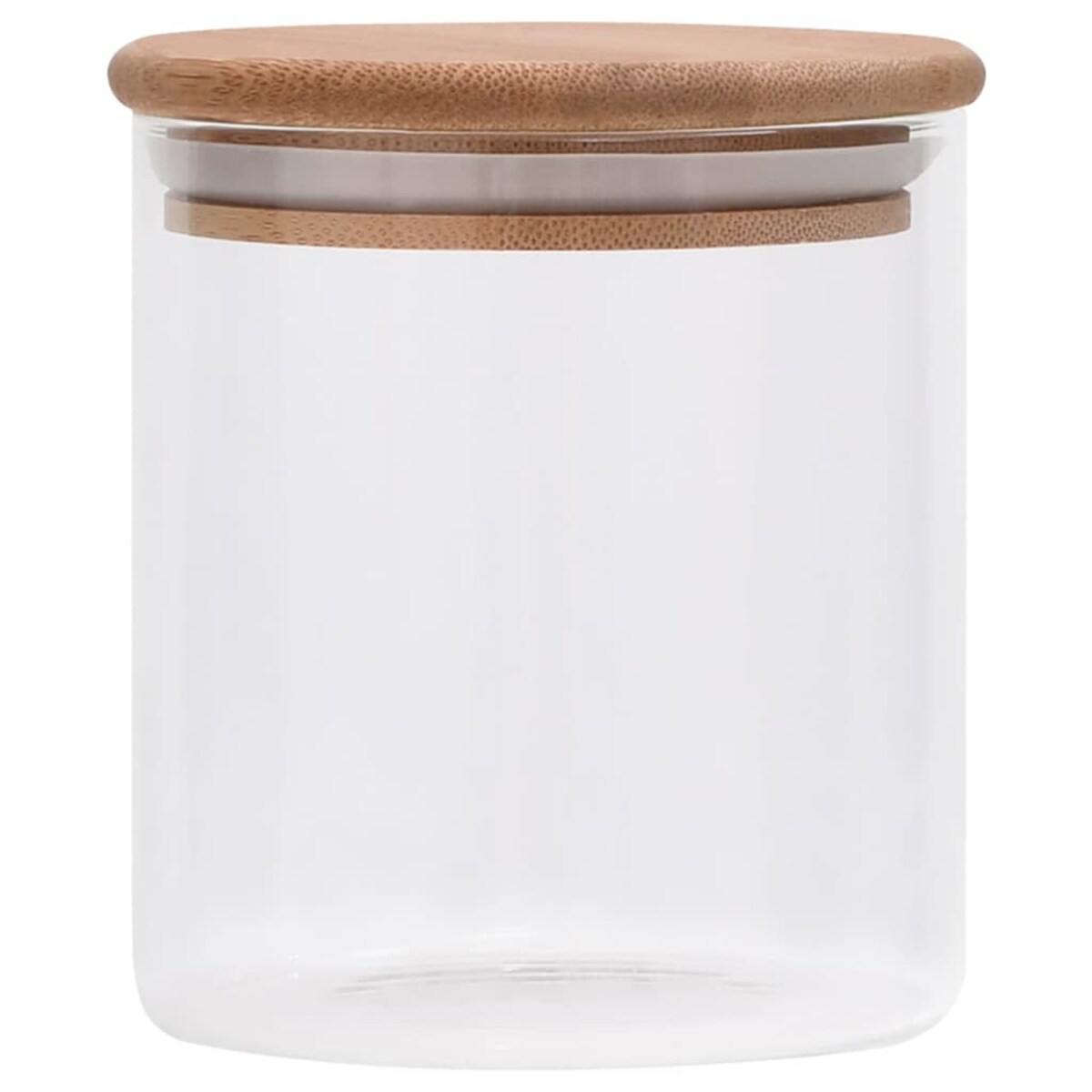vidaXL Szklane słoje z bambusową pokrywką, 6 szt., 600 ml