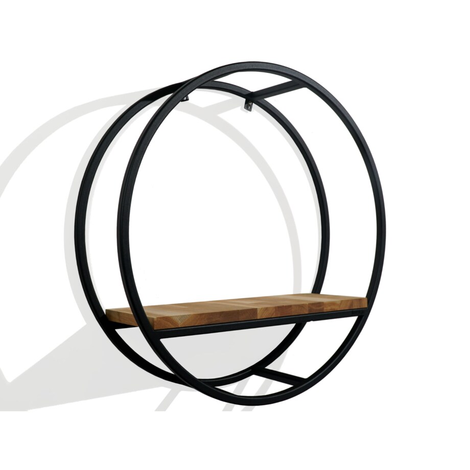 Półka loftowa okrągła dębowa 60cm 3d