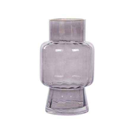 Wazon na kwiaty szklany 26 cm szary MEGALO