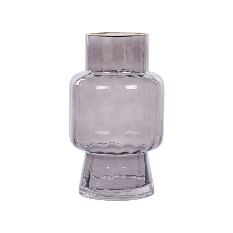 Wazon na kwiaty szklany 26 cm szary MEGALO