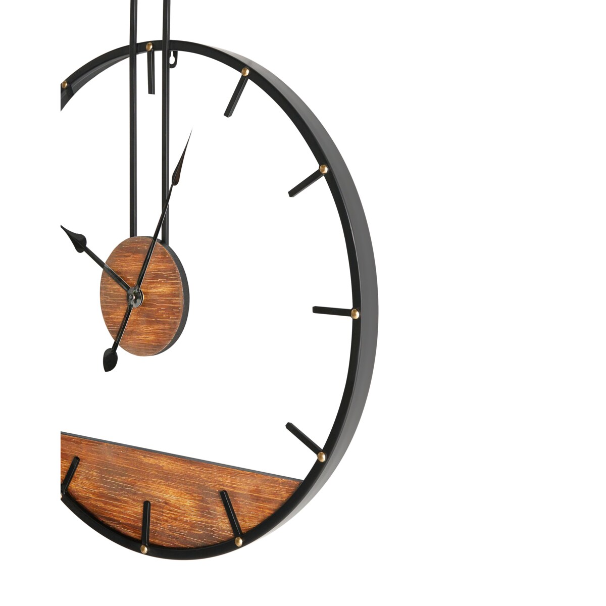 Zegar ścienny TAUGON 60 cm Metal Czarny