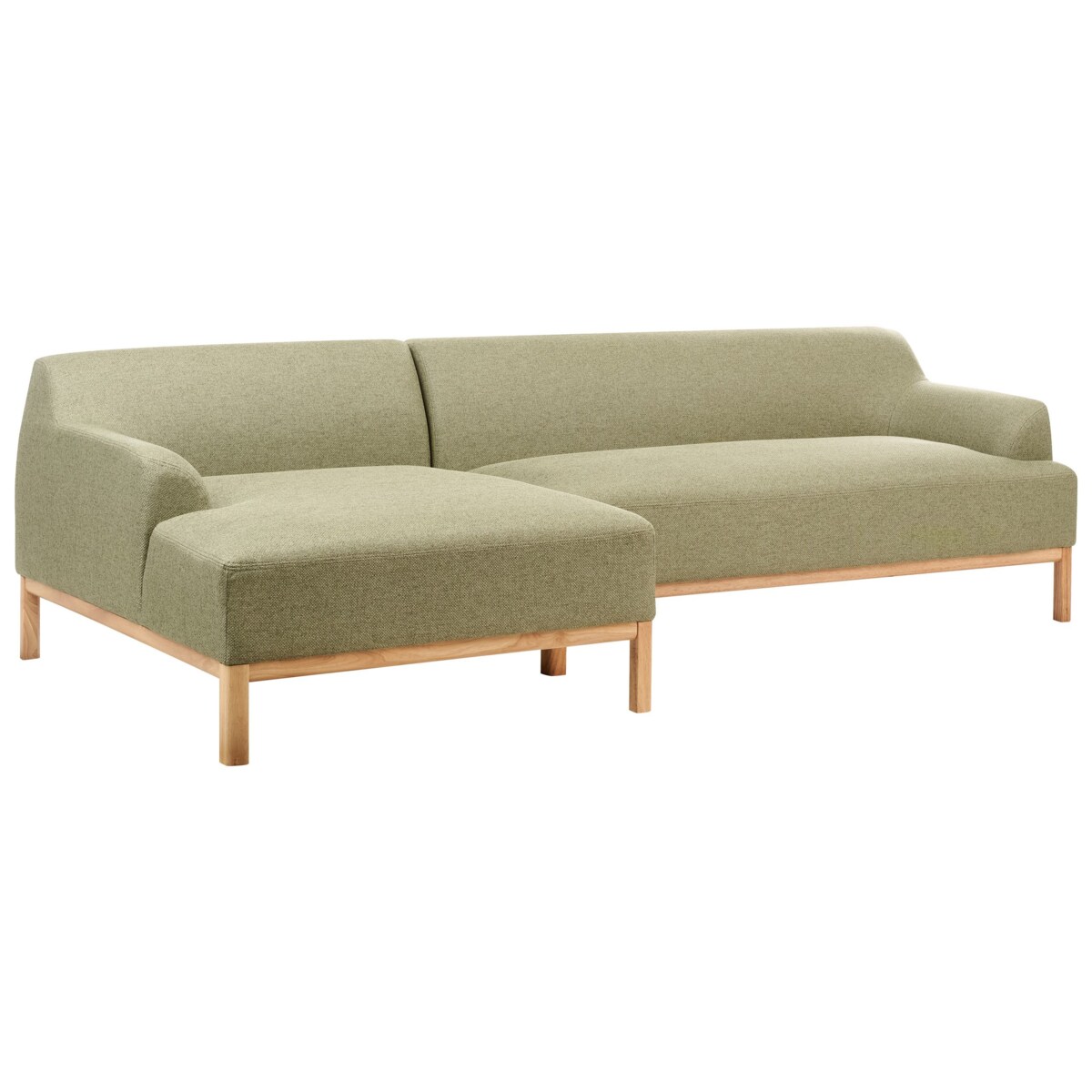 Sofa narożna prawostronna SOSJO Oliwkowy Tkanina Prawostronny