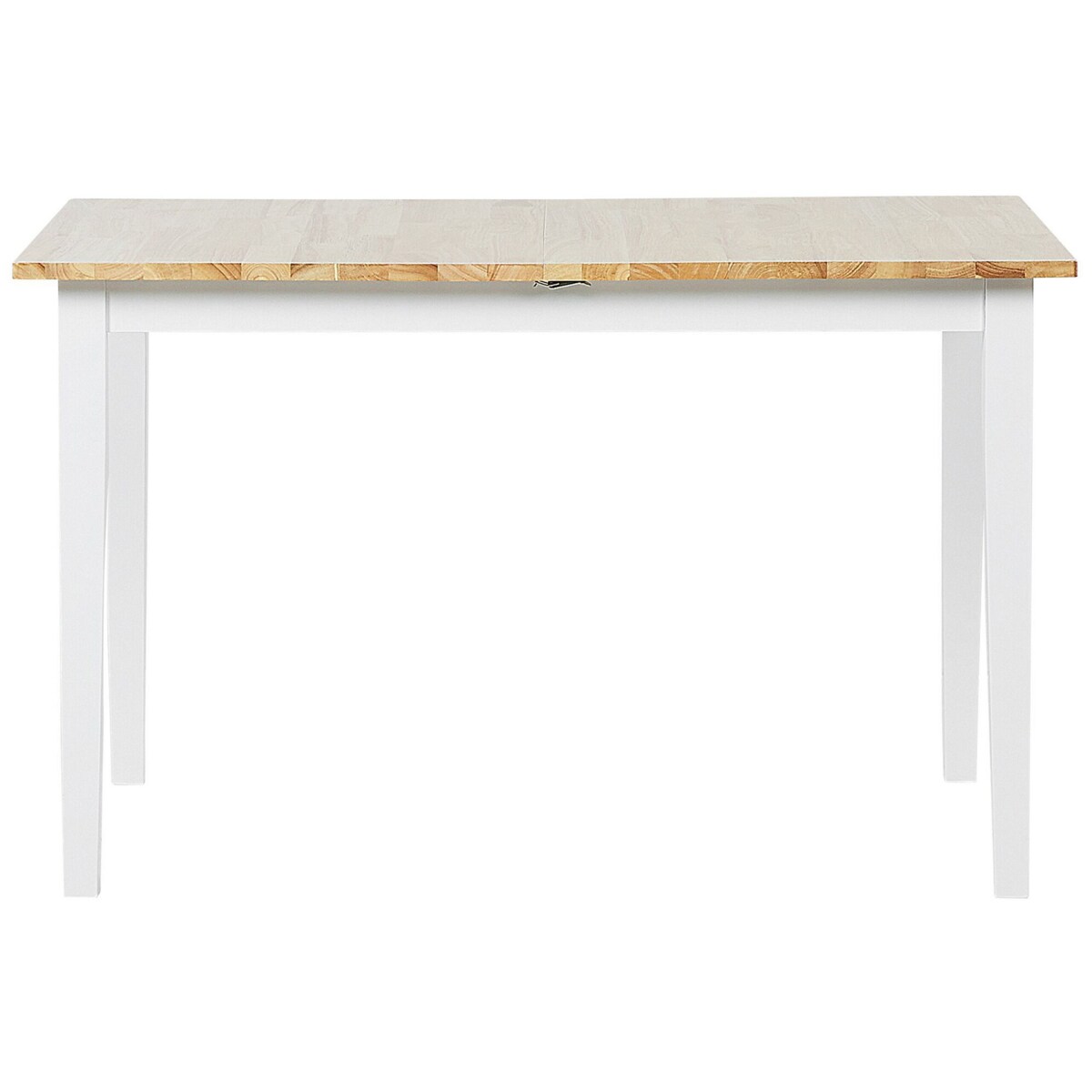Stół do jadalni rozkładany drewniany 120/150 x 80 cm jasny z białym HOUSTON