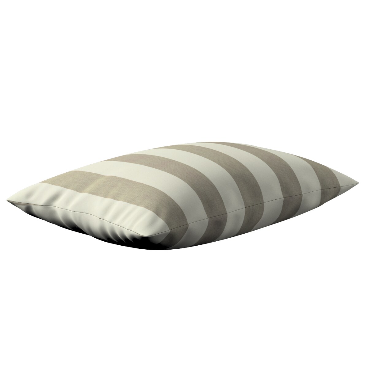 Poszewka Kinga na poduszkę prostokątną 60x40 beżowo-białe pionowe pasy (5,5cm)