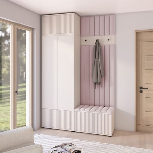 Garderoba Ritmo wersja 4 do przedpokoju Cashmere frezowana Trinity 19