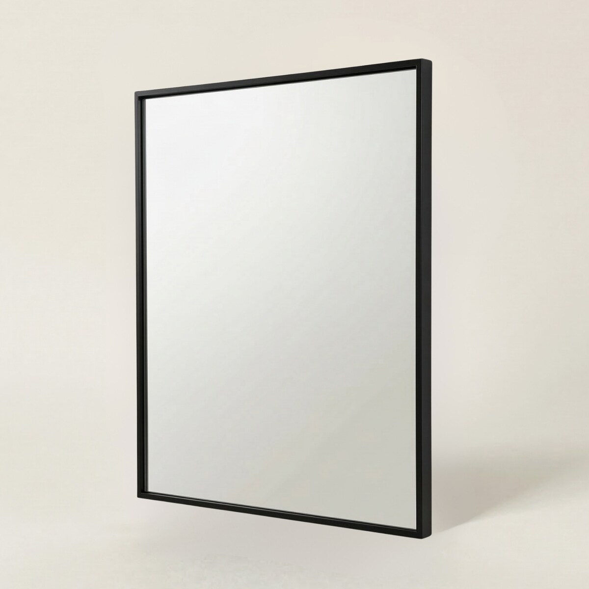 Prostokatne lustro wiszące AXION, 60 x 40 cm, czarne