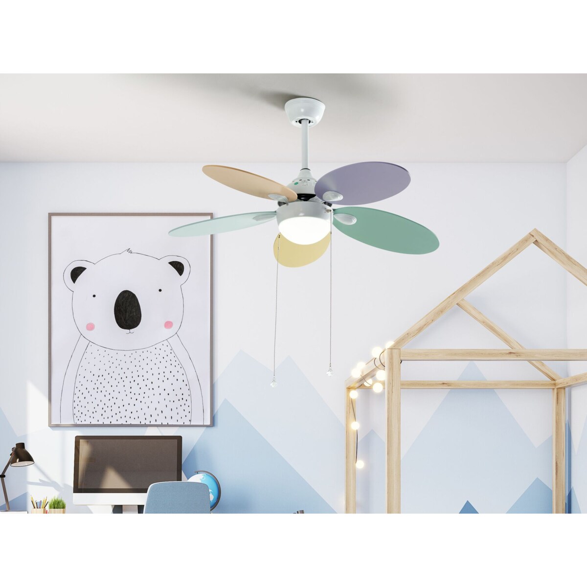 Wentylator sufitowy wielokolorowy WEBER