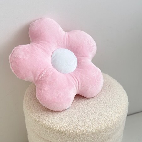 Poduszka kwiatek różowy minky