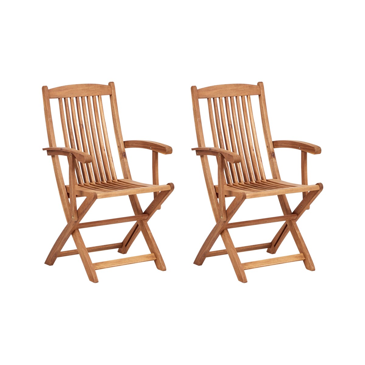 Krzesło ogrodowe Zestaw 2 Drewno Jasne drewno MAUI II