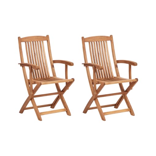 Krzesło ogrodowe Zestaw 2 Drewno Jasne drewno MAUI II