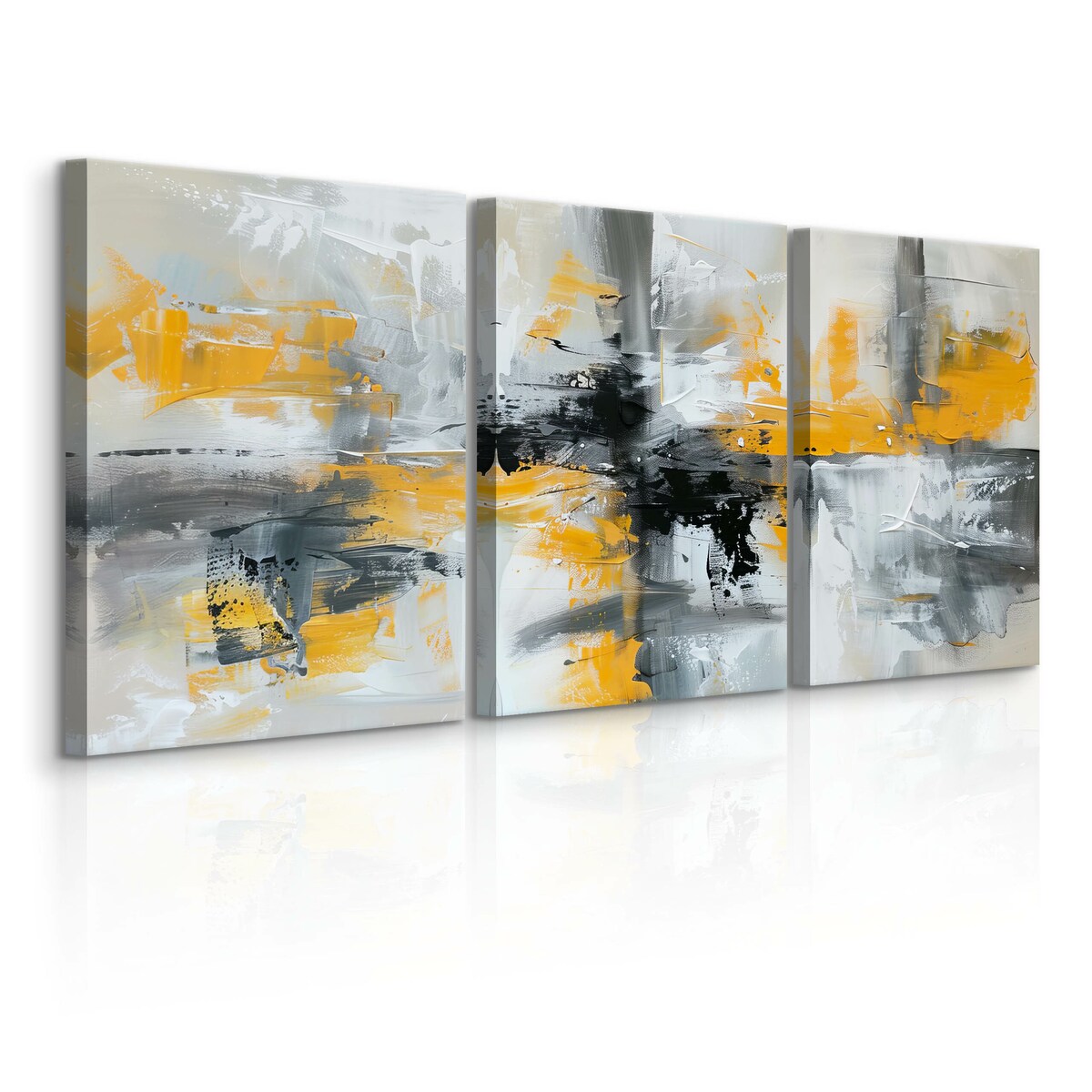 3x Obraz Do Salonu Set Abstrakcja Imitacja Farby Styl Nowoczesny 30x40cm