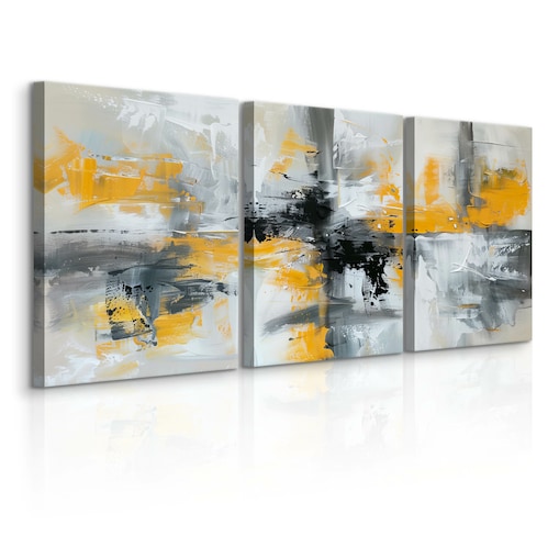 3x Obraz Do Salonu Set Abstrakcja Imitacja Farby Styl Nowoczesny 30x40cm