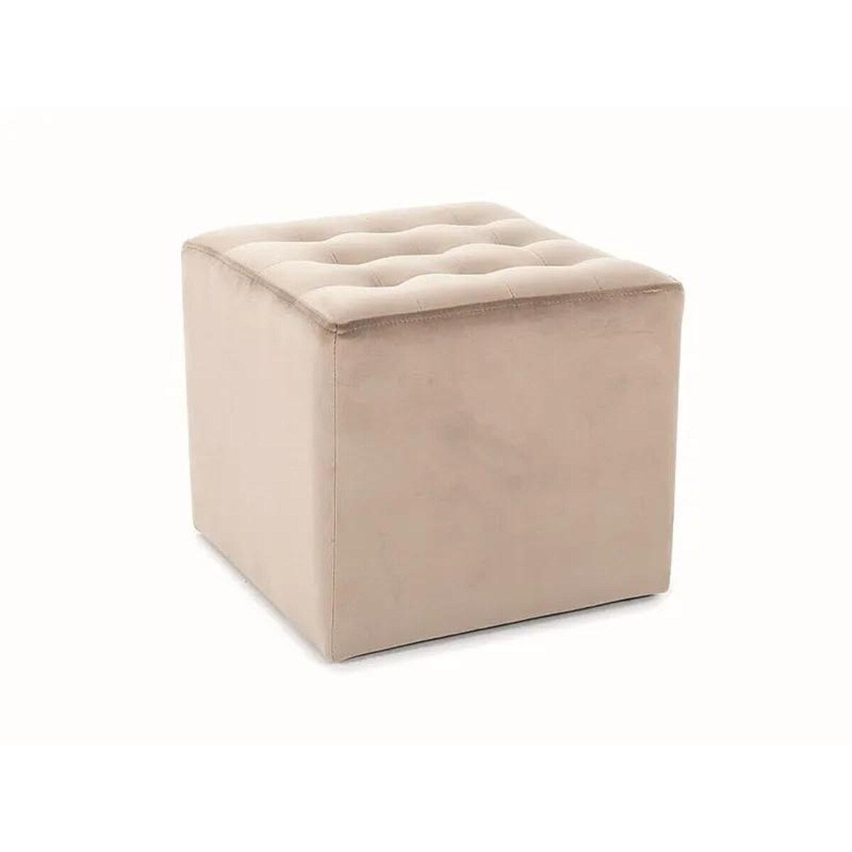 Pufa LORI VELVET ciemnobeżowa