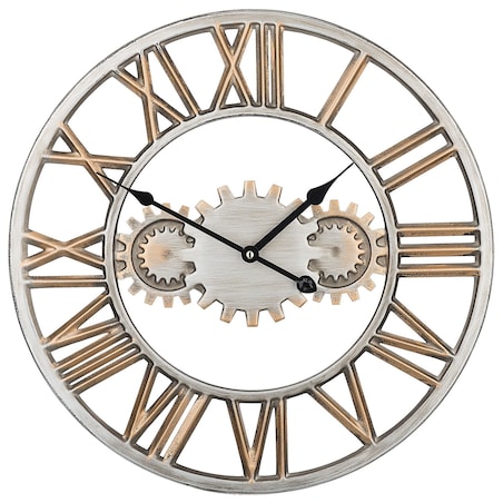 Zegar ścienny SEON 46 cm Metal Srebrny