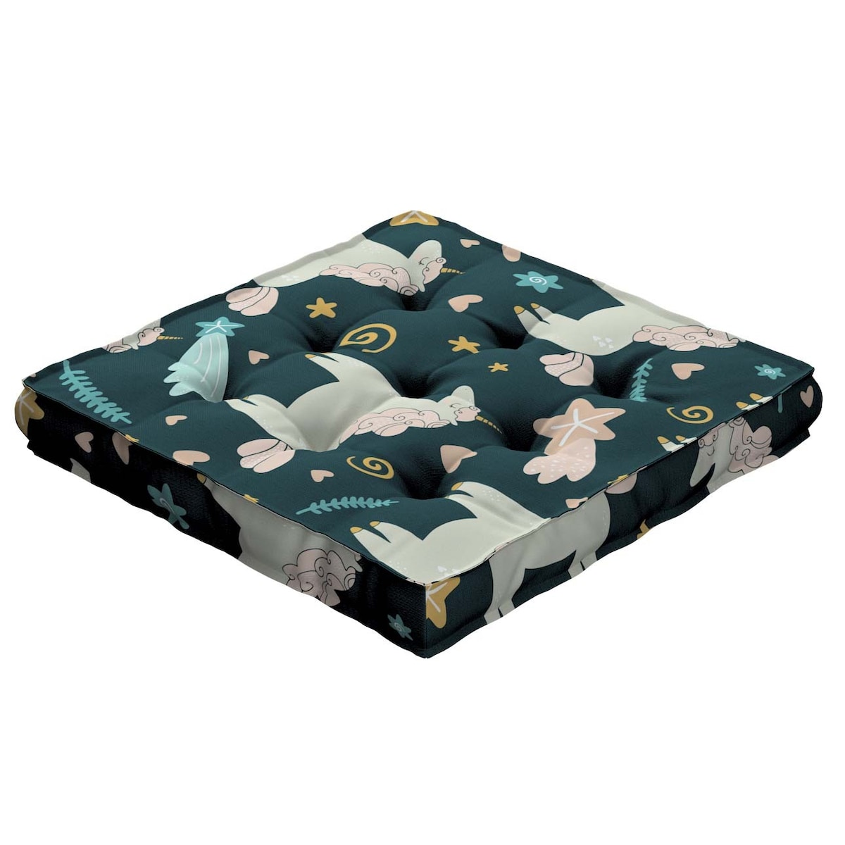 Siedzisko Tomi, niebieski, 40 x 40 x 6 cm, Magic Collection