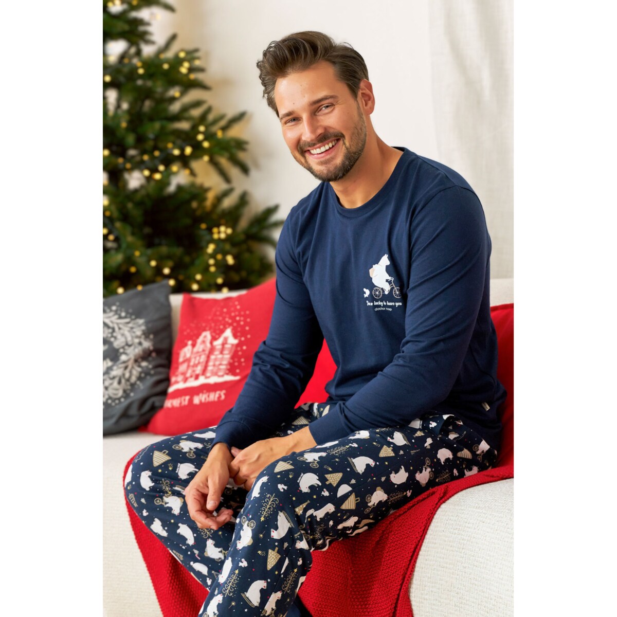 Piżama kolor granatowy PMB.5263.NAVY_BLUE - XL