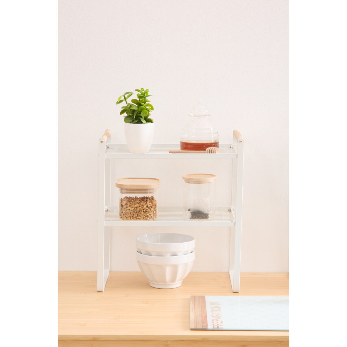 Metalowa półka na blat kuchenny BALM, 33 x 21 x 37,5 cm