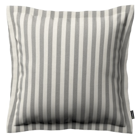 Poszewka Mona na poduszkę 45x45 szaro-białe pasy (1,5cm)